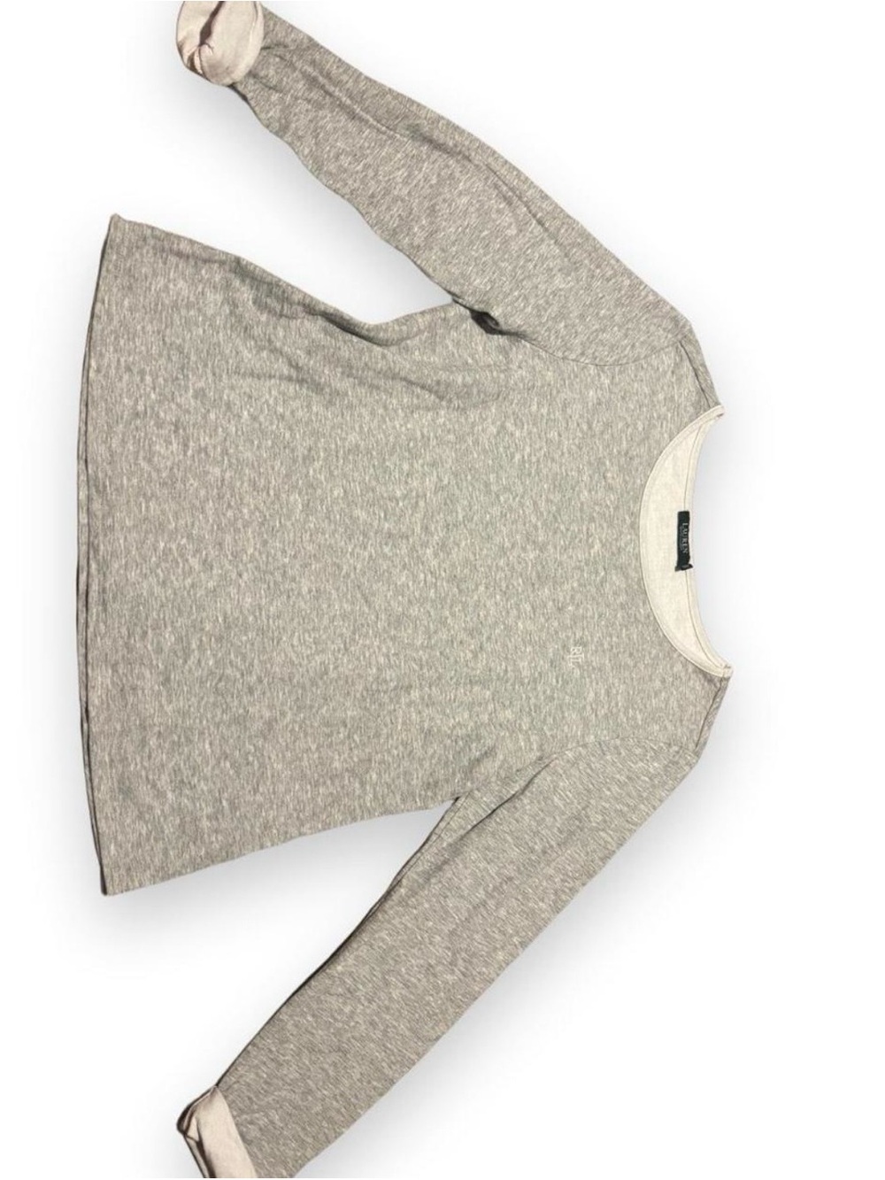 LAUREN Ralph Lauren Gray Women's Long-Sleeve Crewneck Sweater